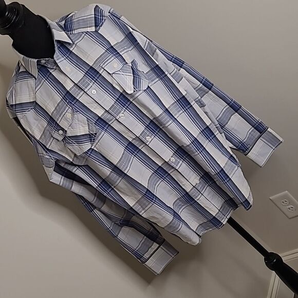 American  Rag sz L 100% cotton button front shirt NWOT - Picture 1 of 9